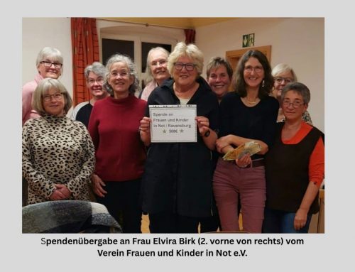 „Wärme spenden“  Spendenaktion der Frauen des Strickcafés in Vogt